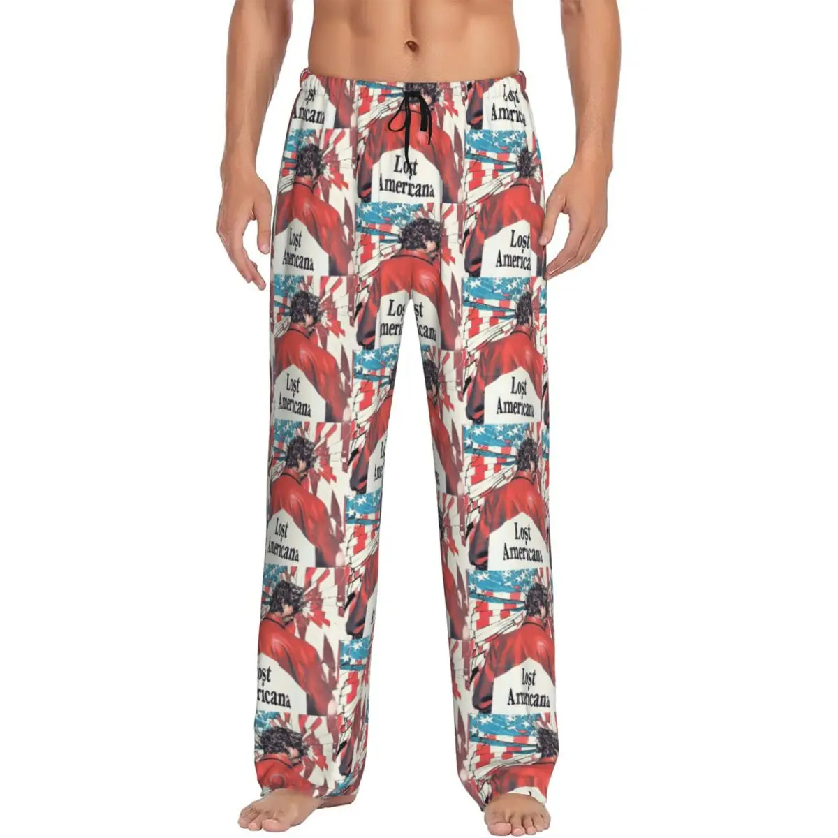 

Custom Printed Men's Rapper Mgk Lost Americana Pajama Pants Sleepwear Sleep Lounge Bottoms with Pockets
