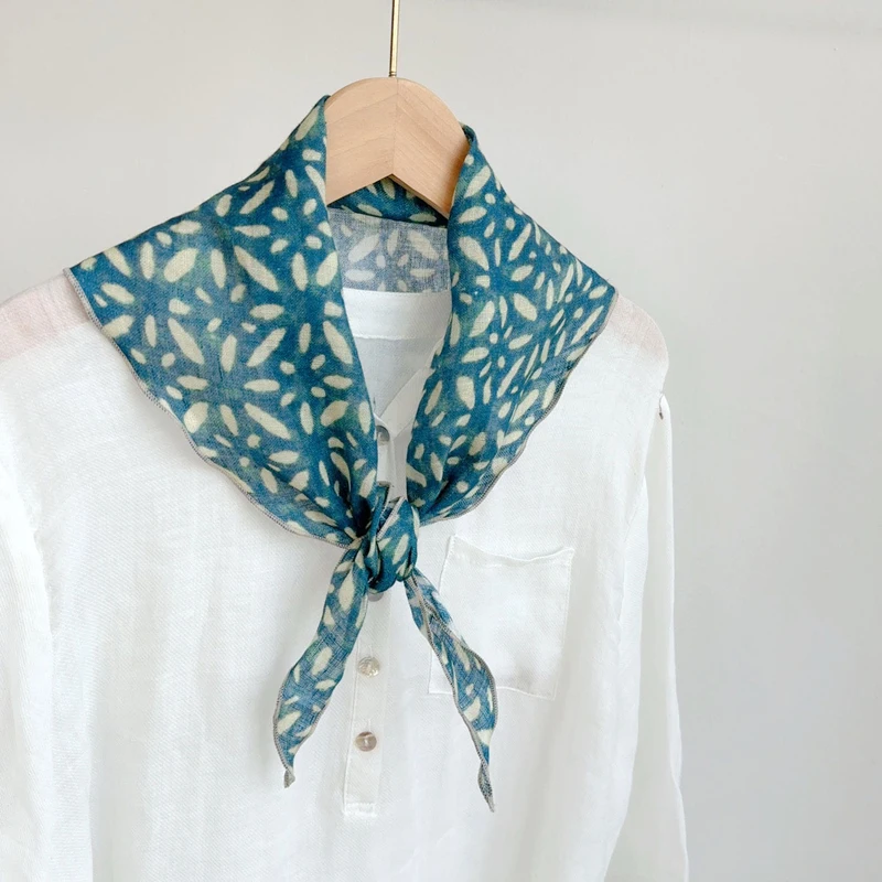 

Женский шарф, льняная повязка на голову, квадратный треугольный летний солнцезащитный дышащий аксессуар для весенне-осеннего праздника