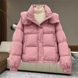 Women Winter Coat Vintage Loose Hooded Cotton Padded Jackets Fashion Warm Thick Parkas Female Outerwear Casual Women's Clothing