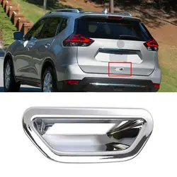 1x Chrome ABS Rear Car Trunk Door Handle Bowl Cover Trim Bezel Styling Accessories For Nissan Xtrail X-trail Rogue T32 2014-2021