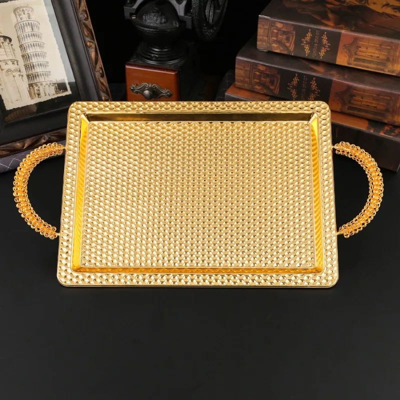 Square Hammer Point Tray Hotel Towel Fruit Tray Living Room Creative Household Cake Tray Dim Sum