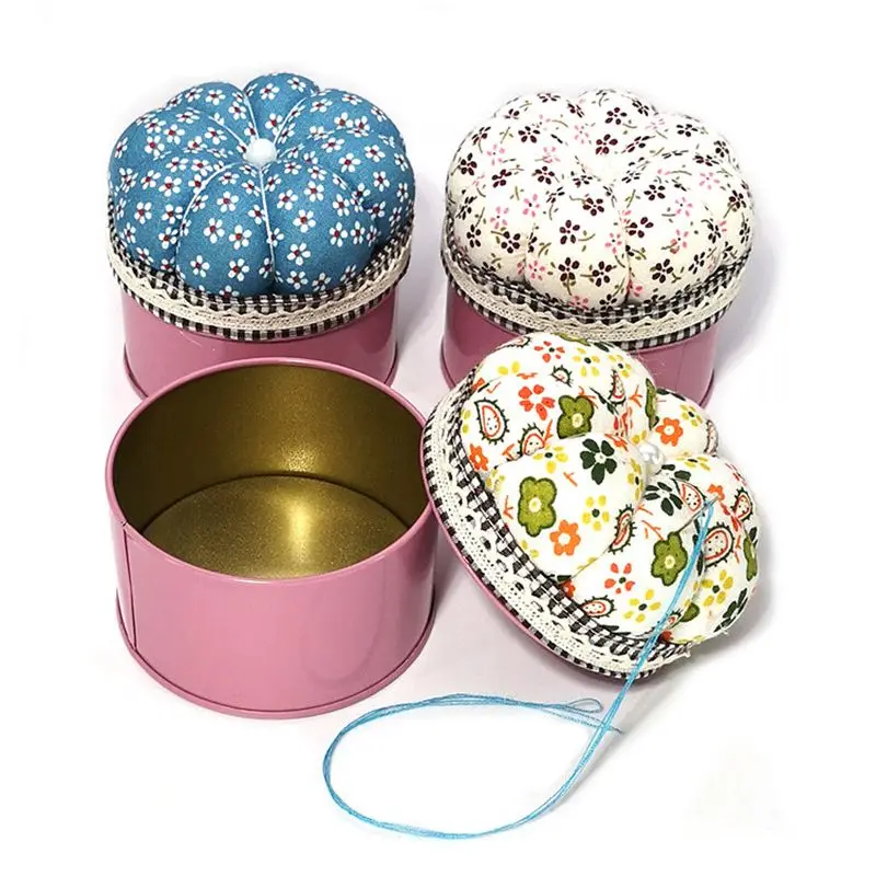 1PC Multi-function Needle Pin Cushions Storage Box Pumpkin Sewing Pins Pincushions Organizer Boxes For Home Sewing Pin Tools