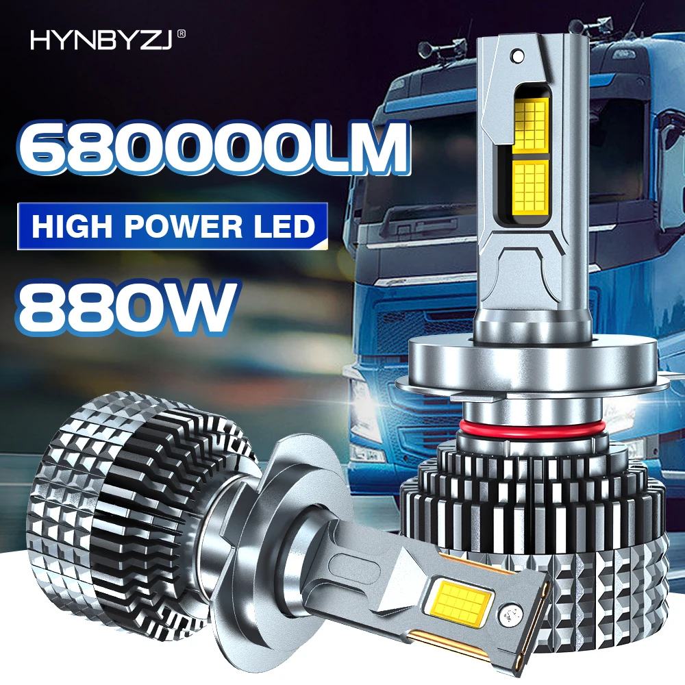 HYNBYZJ Power Supply 24V LED Truck Headlight H7 LED Canbus H1 H4 H11 9005 9006 9012 Truck Lorry Light Headlight Bulb