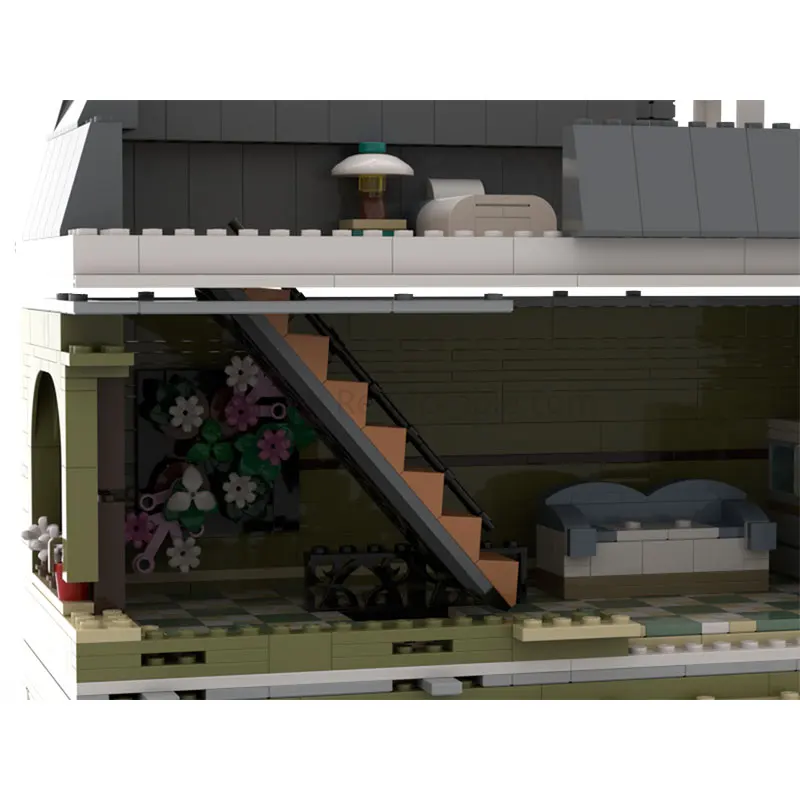 2549 قطعة MOC-209198 Moc Curator شقة العمارة نموذج اللبنات DIY بها بنفسك الاطفال هدية عيد الطوب التجميع الإبداعي