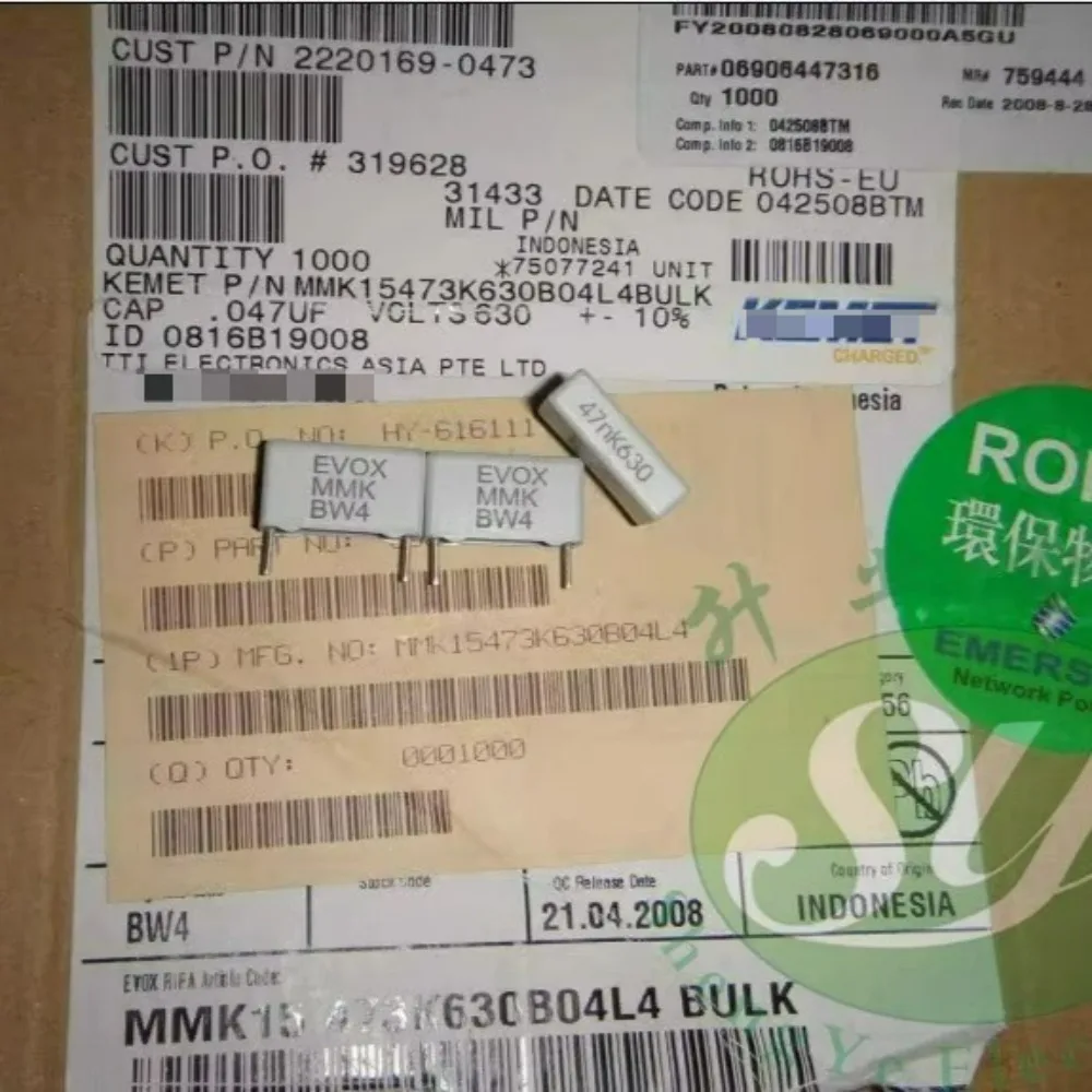 

10PCS MMK15 0.047uF/630V 47nf 473 Brand New 15mm Film Capacitor