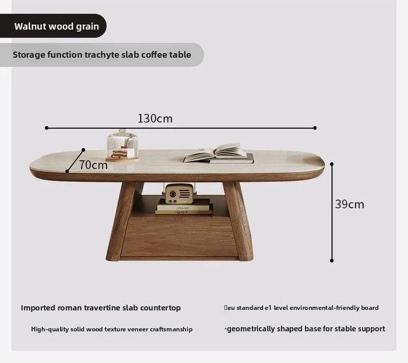 Solid wood retro minimalist second-hand coffee table small apartment new Chinese coffee table