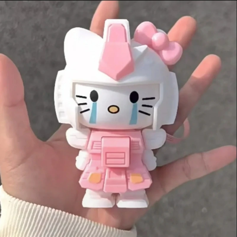 Miniso Latest Sanrio Hello Kitty Face-changing Toy Cartoon Doll Keychain Decompression Toy Cute Mecha.