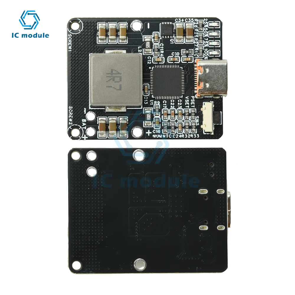 IP2369 2-6S 45W PD وحدة شحن/تفريغ سريع - لوحة بنك الطاقة ثنائية الاتجاه مع واجهة من النوع C