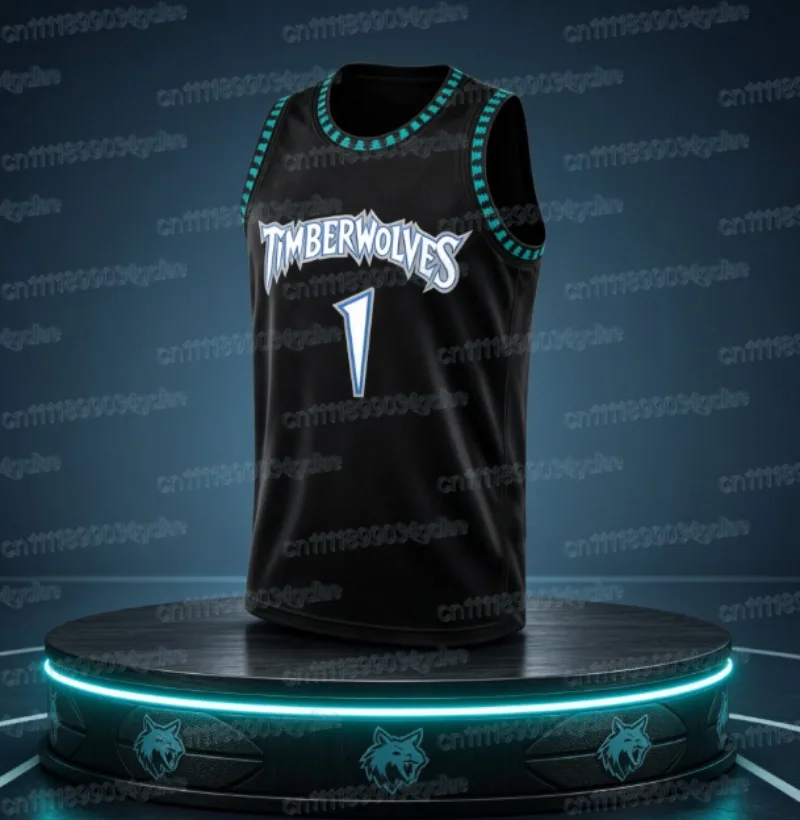 Men's Women's Oversized Wolves Ball #1 Basketball Jersey Black Sleeveless # 1 Print Y2K Streetwear Fan Athletic Sports Tank Top