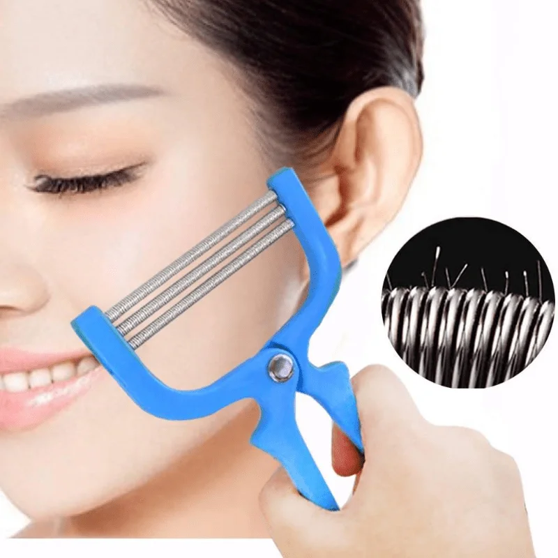Female Face Scraper Epilator Handheld Spring Roller Female Hair Mustache Hair Removal Beauty Cleaning Reusable Depilation Tools