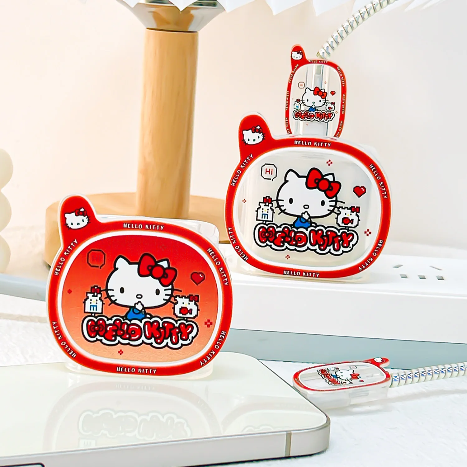 Новый защитный чехол для кабеля передачи данных Hello Kitty Sanrio 18 Вт/20 Вт для Iphone 13 зарядное устройство для iPhone 14 мультяшный противоударный чехол для зарядного устройства