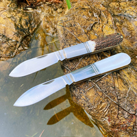 Watchman Knife Handmade High Quality Trapper Slip Joint Blade Natural Sea Shell Grip Folding  Pocket Knives Classic Traditional