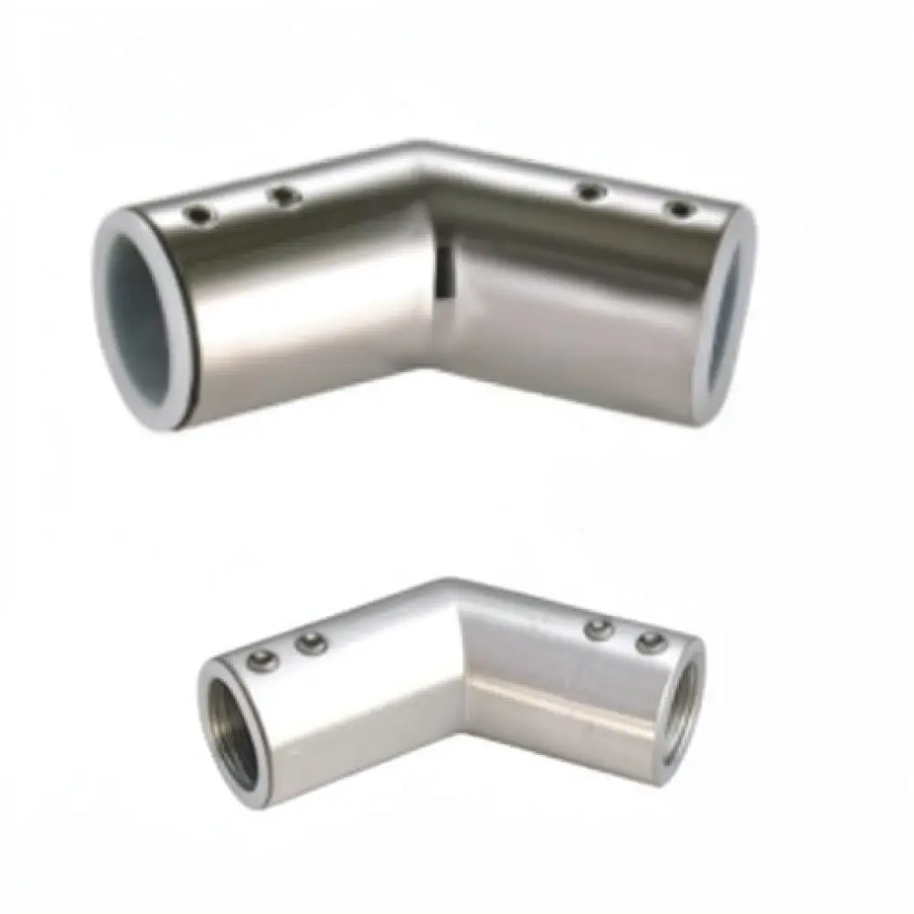 Stainless Steel Shower Connector For Glass Door Support Round Tube Fitting Stabilizing Hardware Modern Bathroom Fixture
