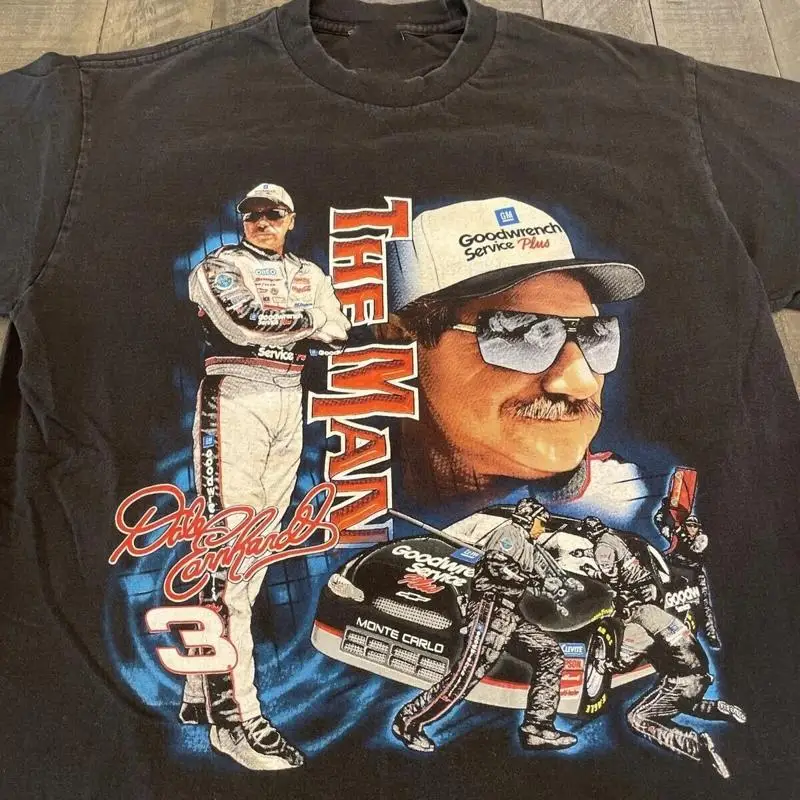 Dale Earnhardt Sr 3 The Man Black E T Shirt Vtg Wa1338