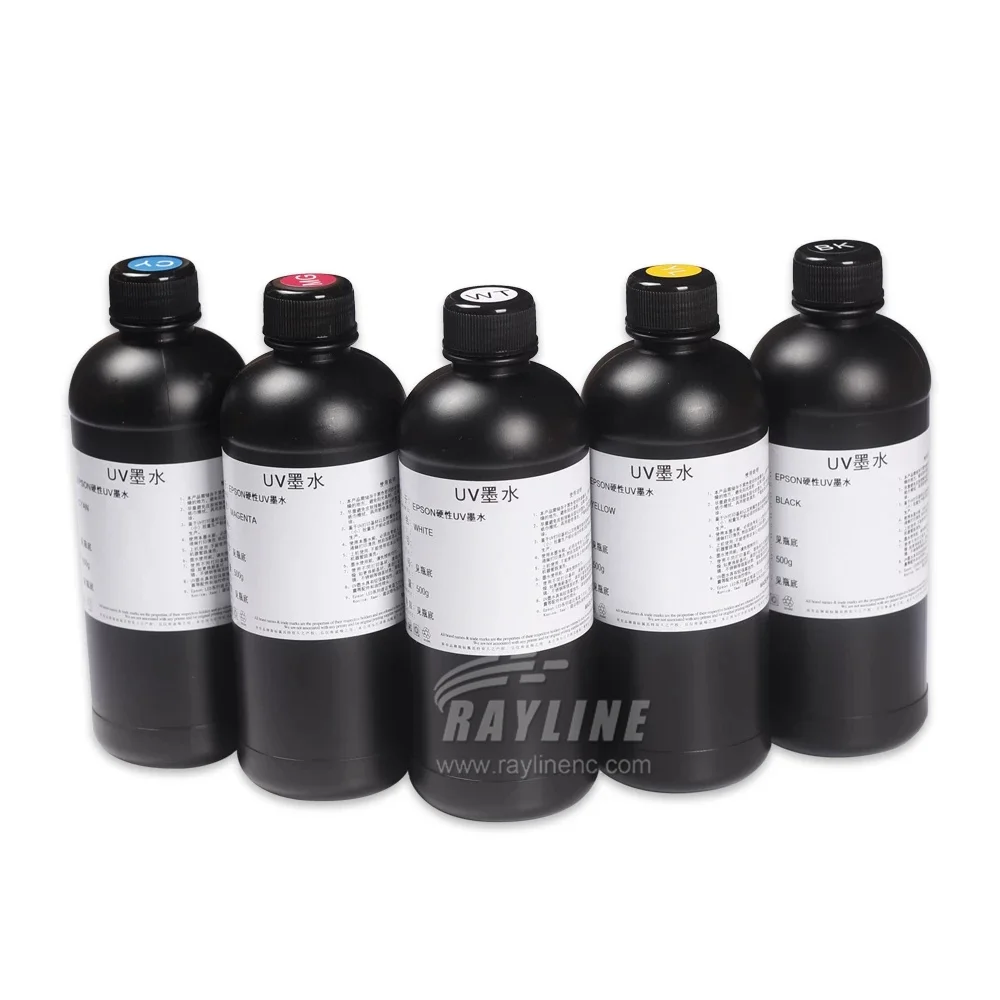 2 Pcs 500ml UV Hard Ink For 3D Wall Printing Machine Epson UV Printer Parts DX4 DX5 DX6 DX7 DX10 TX800 XP600 Print Head UV Ink