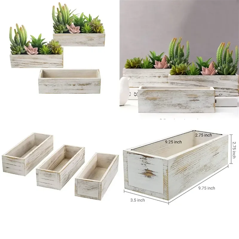 New Painted Colored Wooden Window Flower Pot Box