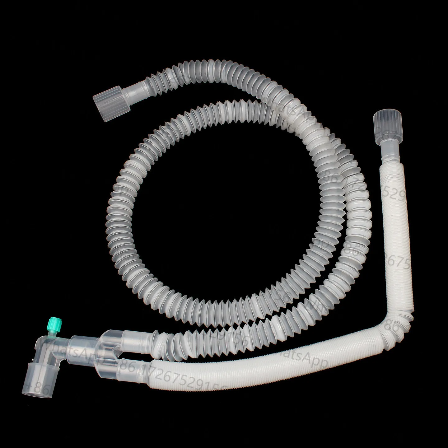 Pet Animals Cat Dog Use Anesthesia Dual Tubing Breathing Circuit with Expandable Waveform Tube - 1.5m Length