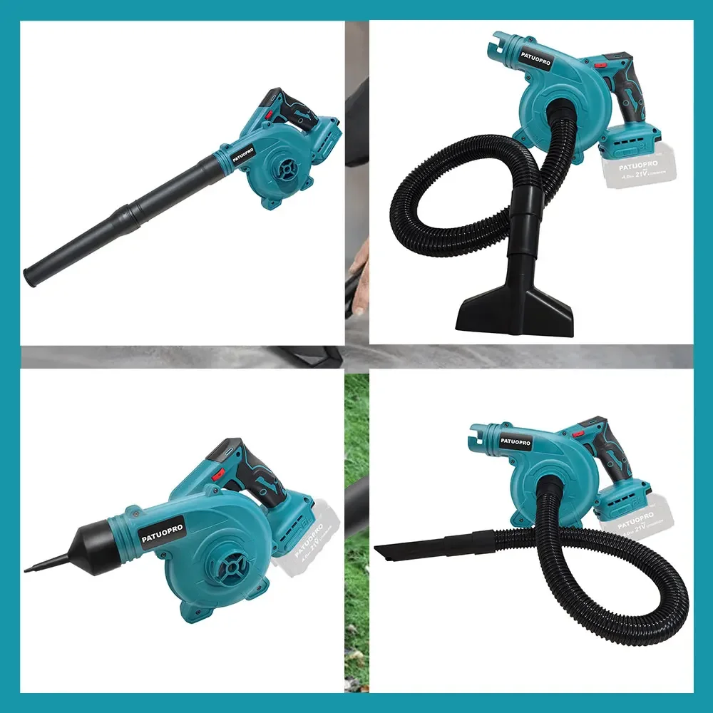 6-Speed Brushless Electric Air Blower 2 In 1 Cordless Mutifunction Dust Collector Handheld Cleaning Tools For Makita 18V Battery