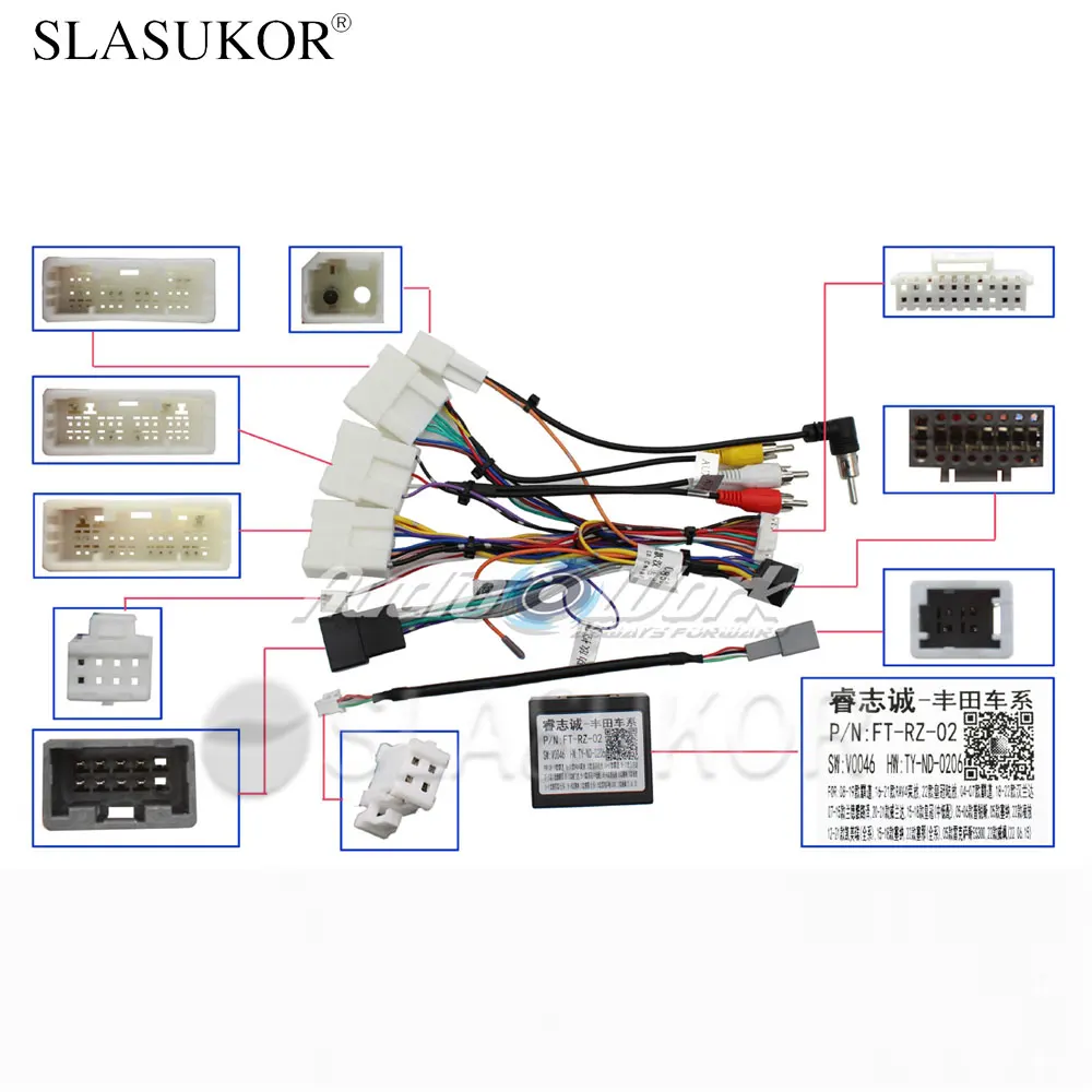 

16PIN Car Radio Cable For TOYOTA HIGHLANDER 2022 Canbus Cable Power Wire Cable Android Car