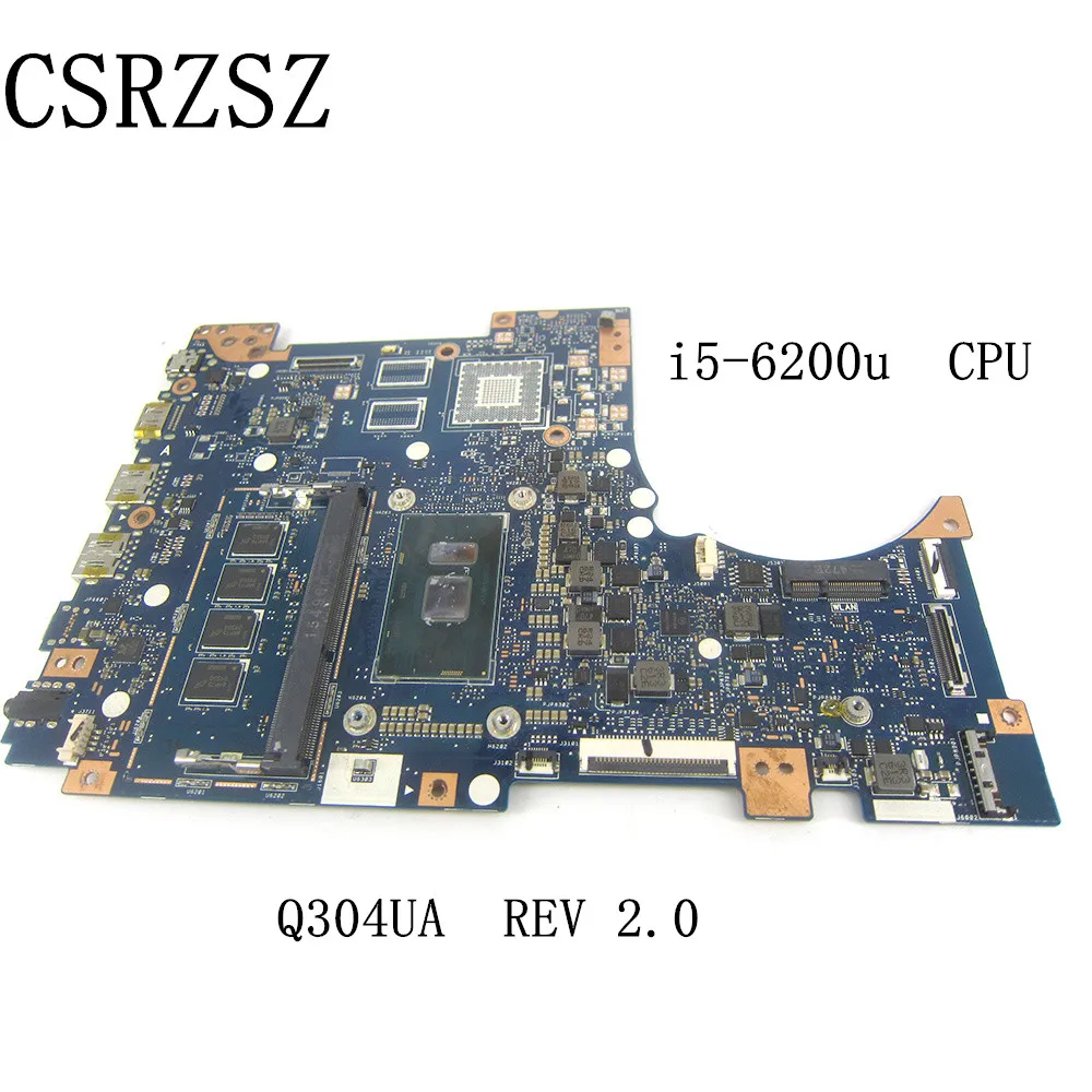 

For ASUS Q304UA Laptop motherboard REV 2.0 i5-6200u CPU Q304UA mainboard Test ok