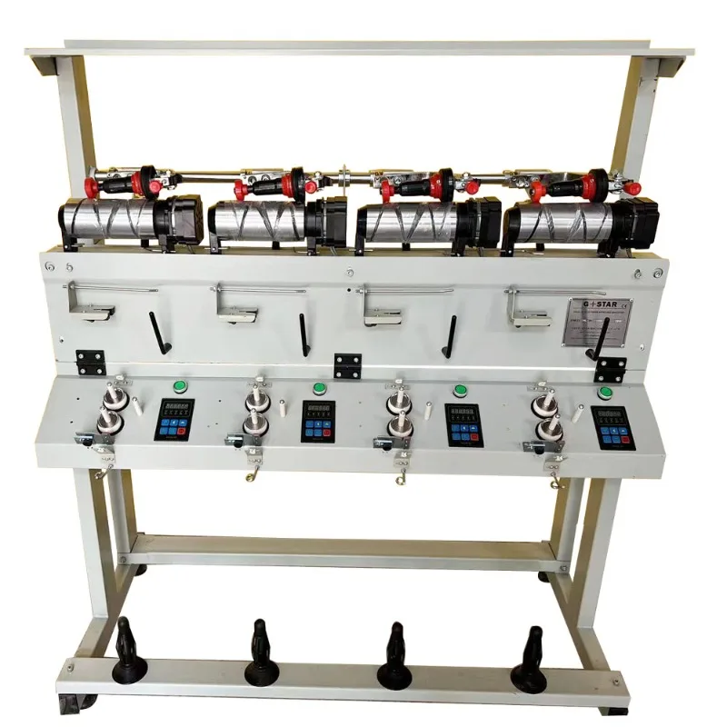 A 6-inch Spidle conical winding machine output tube yarn