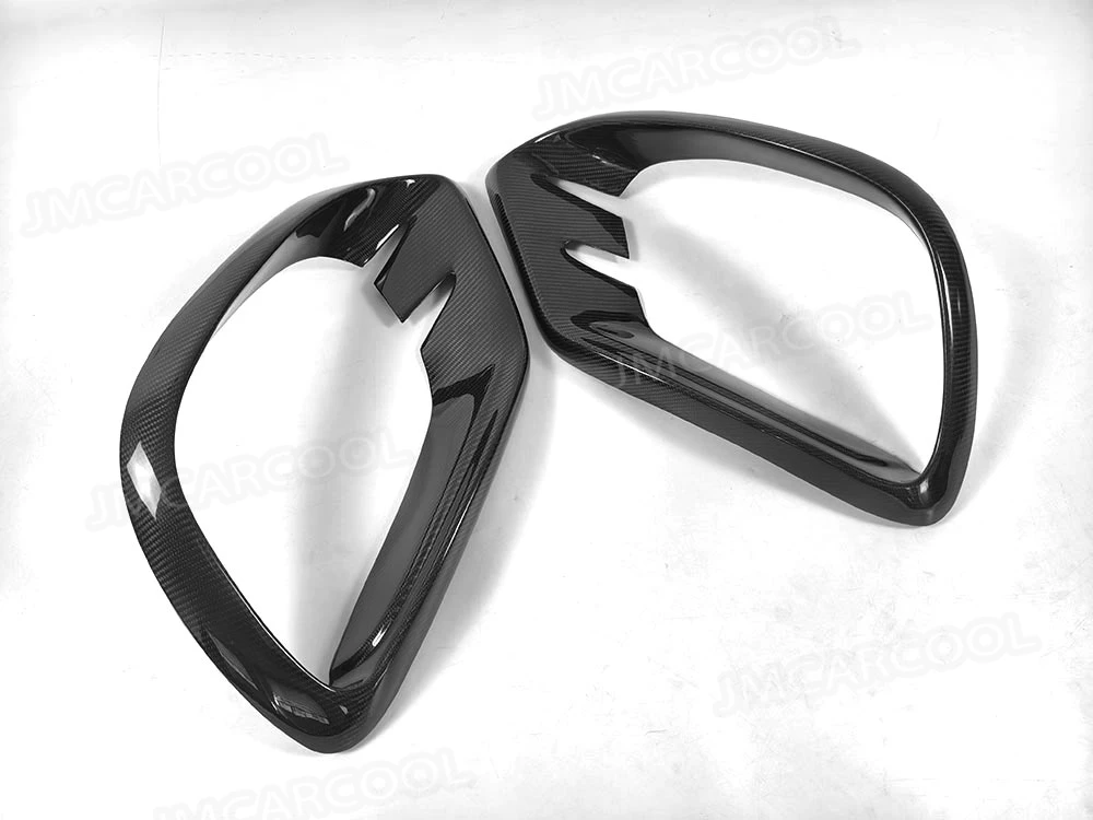 Car Front Bumper Fog Light Air Vent Trims for Benz GLS Class X167 GLS450 Sport 2020-2022 Air Vents Carbon Fiber Fog Lamp Frame
