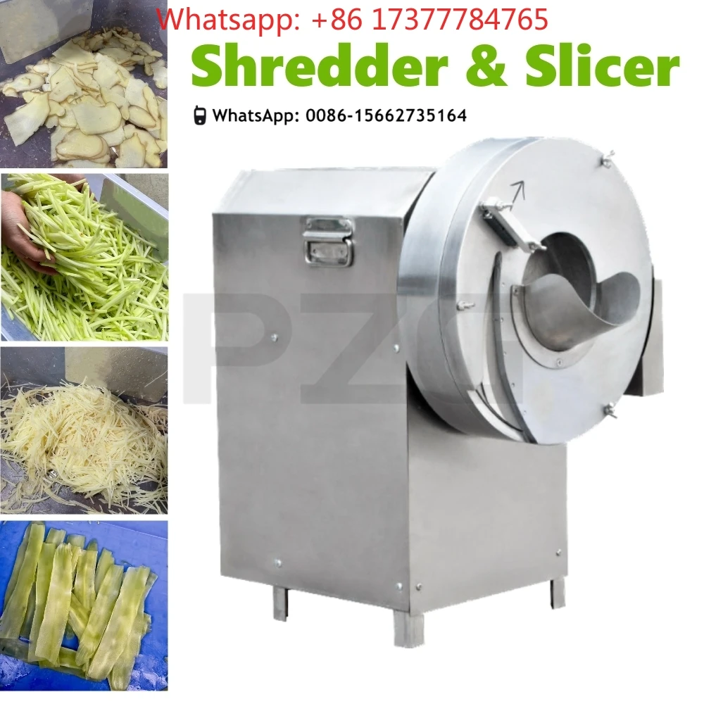 Ginger Shredder & Vegetable Cutter, Automatic Potato Cucumber Carrot Slicing Machine