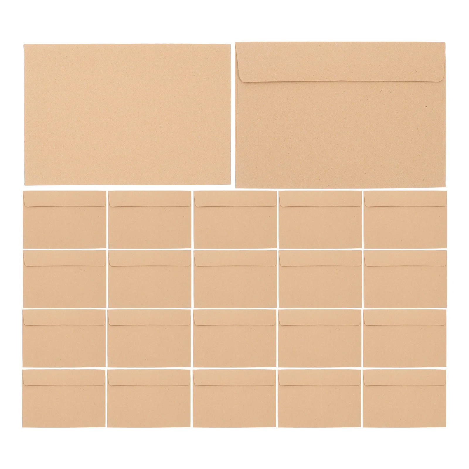 50Pcs Brown Kraft Paper Envelopes Self Sealing Mailers for Invitations Greeting Cards Postcards Party Events Card Envelopes