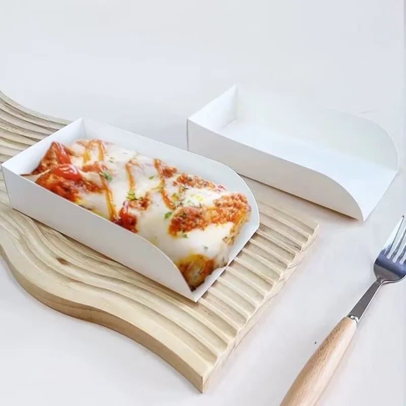 50pcs Mini Hamburger Paper Box Pancake Toast Sandwich Bread Holder Snack Street Food Packaging Boxes Festival Party Supplies