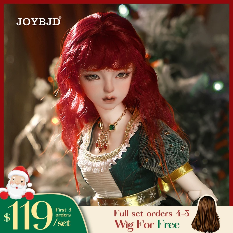 

Joybjd 1/4 Xinyue Bjd Doll Fullset with Muxi Body European Style Gentle Princess Coronation Christmas Full Dress Resin Toy