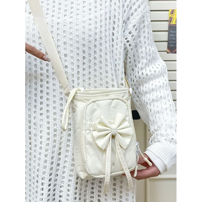 

Новая весенняя коллекция 2026: Сумка для телефона с бантом для женщин, сумка через плечо, портативная термосумка для детской коляски, маленькая сумка S