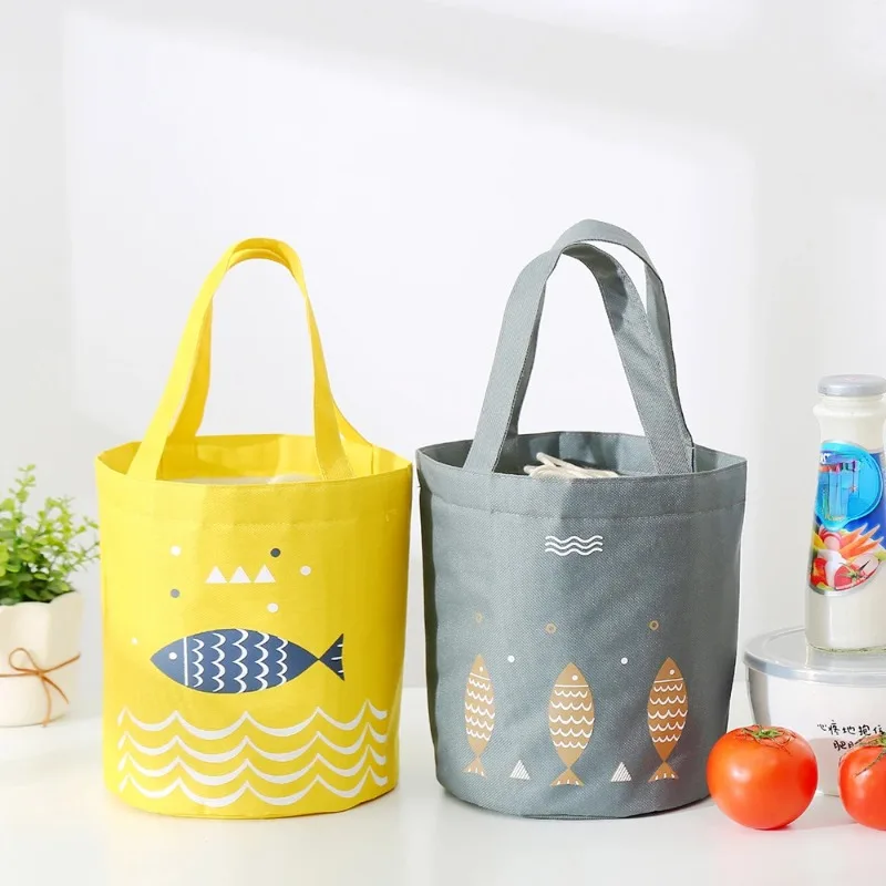 Thermal Food Picnic Tote Cooler Bag Lunch Bags for Women Kids Fashion Cooler Lunch Box Portable Insulated Canvas Lunch Bag