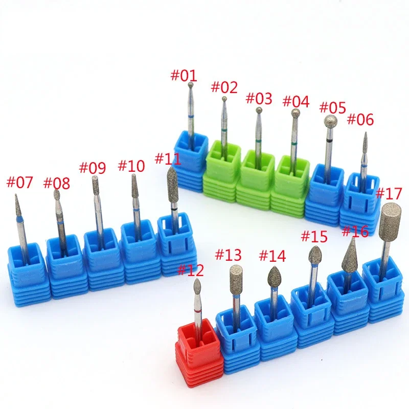 حار! 2 قطعة مثقاب الأظافر الفضية الطبية الماس الكهربائية مانيكير القواطع بشرة نظيفة مسمار الحفر اكسسوارات أدوات العناية
