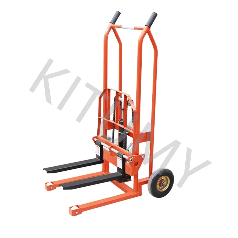 Portable Manual Handling Stacker Light Small Household Lift Loading And Unloading Truck Foldable Forklift,Hydraulic Unloading