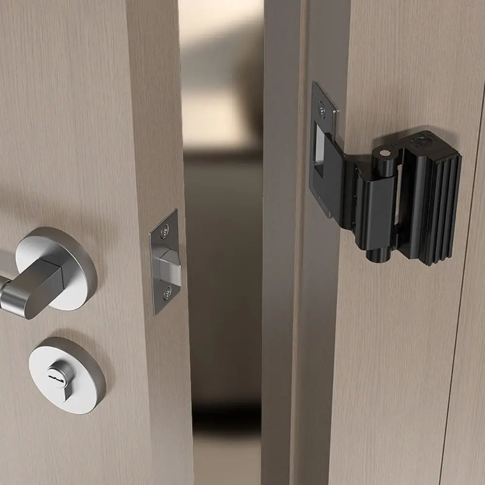 Feste Türschlossverstärkung aus Aluminiumlegierung, robust, verstellbarer Knopf, Diebstahlsicherung, Türschloss, stanzfreies Sicherheits-Türschloss für Hotel
