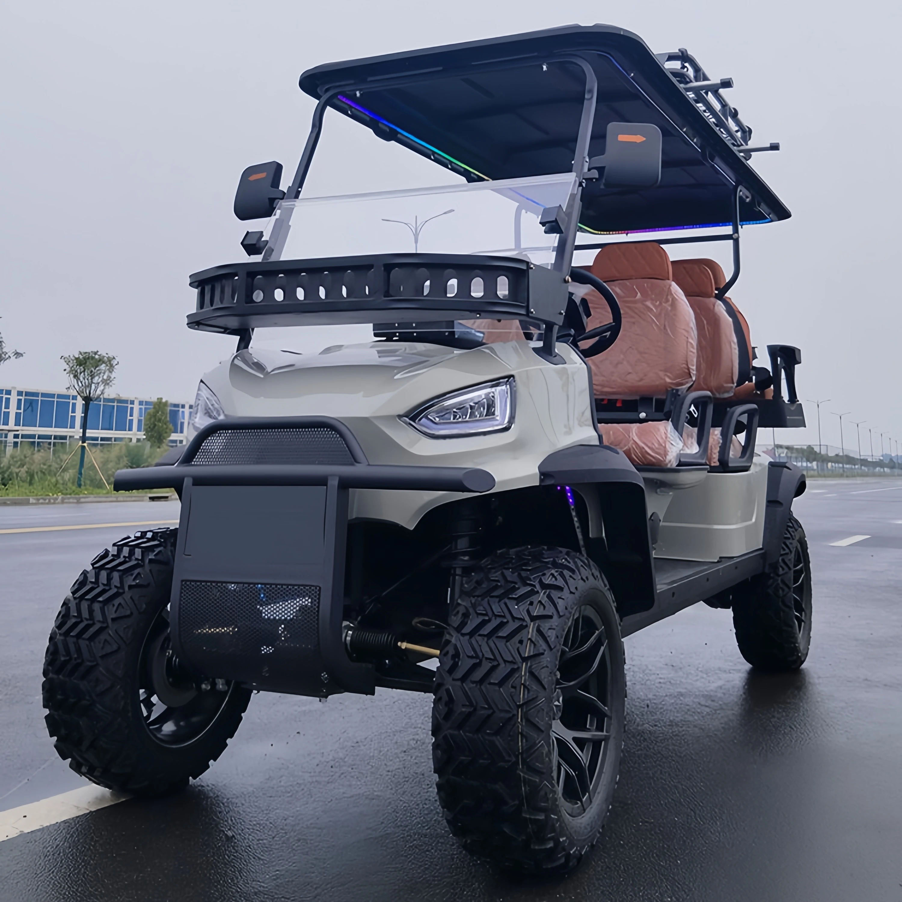 Factory Price 4 /6 Seat Lithium Battery Folding Electric Golf Cart with CE Certificate