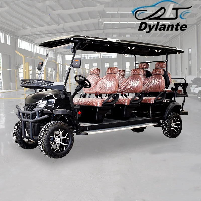 6 Seater Solar Panel Energy Saving and Emission Reduction Golf Cart Electric Lift Golf Scooter 72V 48V Off-Road Golf Cart