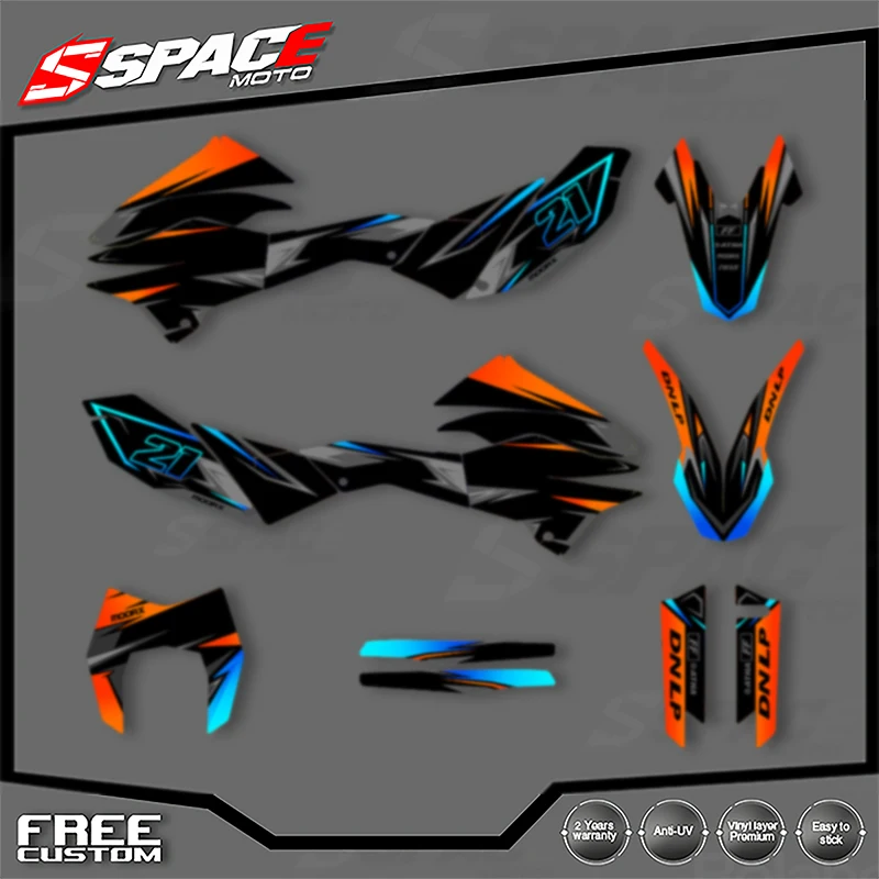 

SPACE Custom Motorcycle Graphics For KTM 2012 2013 2014 2015 2016 2017 2018 SMC-R690 Decal Stickers Kits 011