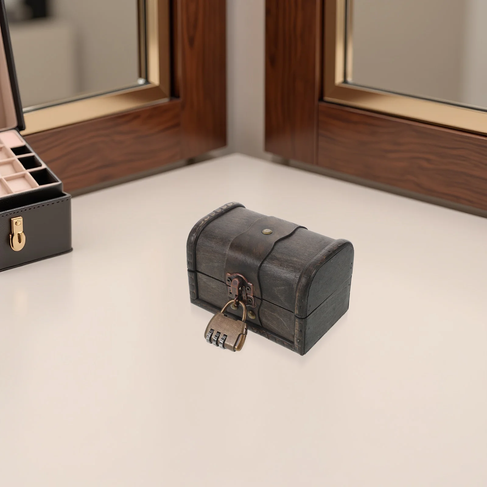 

Vintage Puzzle Treasure Box Wooden Lockable Chest Escape Room Game Prop Decorative Jewelry Organizer - Vintage Storage