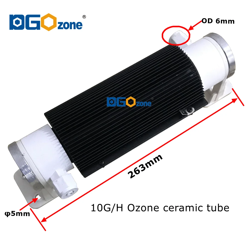 10G Ống Gốm Máy Tạo Ozone Đơn Vị Cho Không Khí Và Nước Thanh Lọc DC24V Ozonier KHT-10GD24 DGOzone