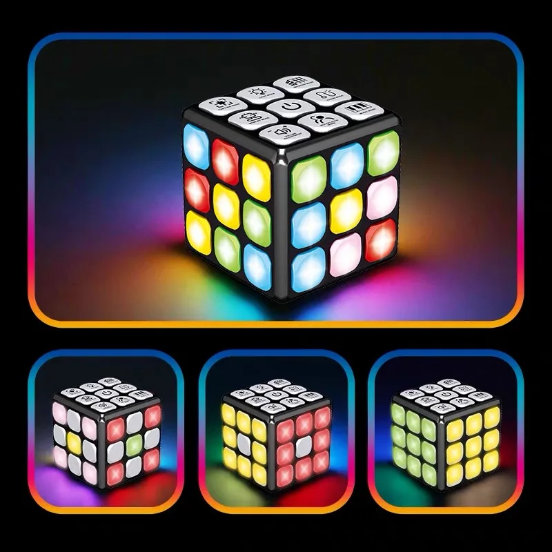 Electronic Music Changing Smart Cube Winning Fingers Flashing Puzzle Toy Brain Teaser Musical Cube Educational Game