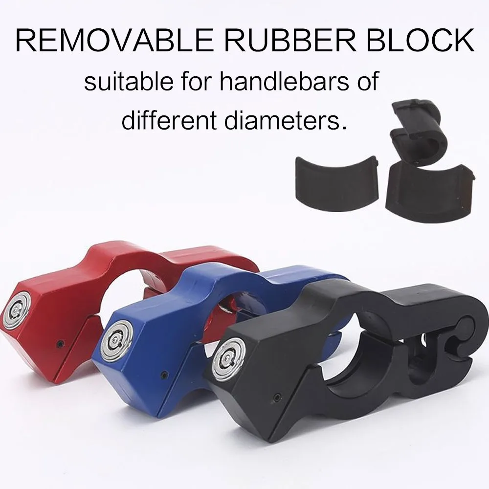 Heavy Duty Anti-Theft Motorcycle Handlebar Lock Security Brake Lock for ATV Dirt Street Bikes Durable Pull Rod Tool