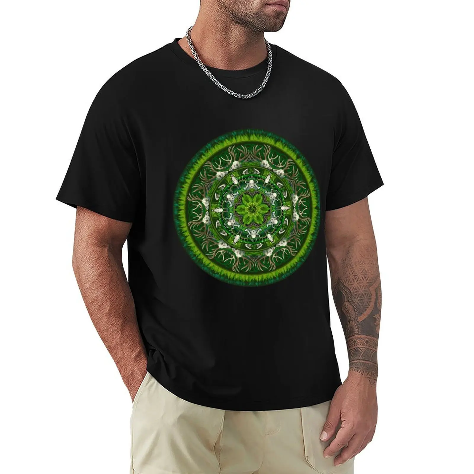 

Fern and Bone Mandala T-Shirt Plus Size Summer Casual T-Shirt