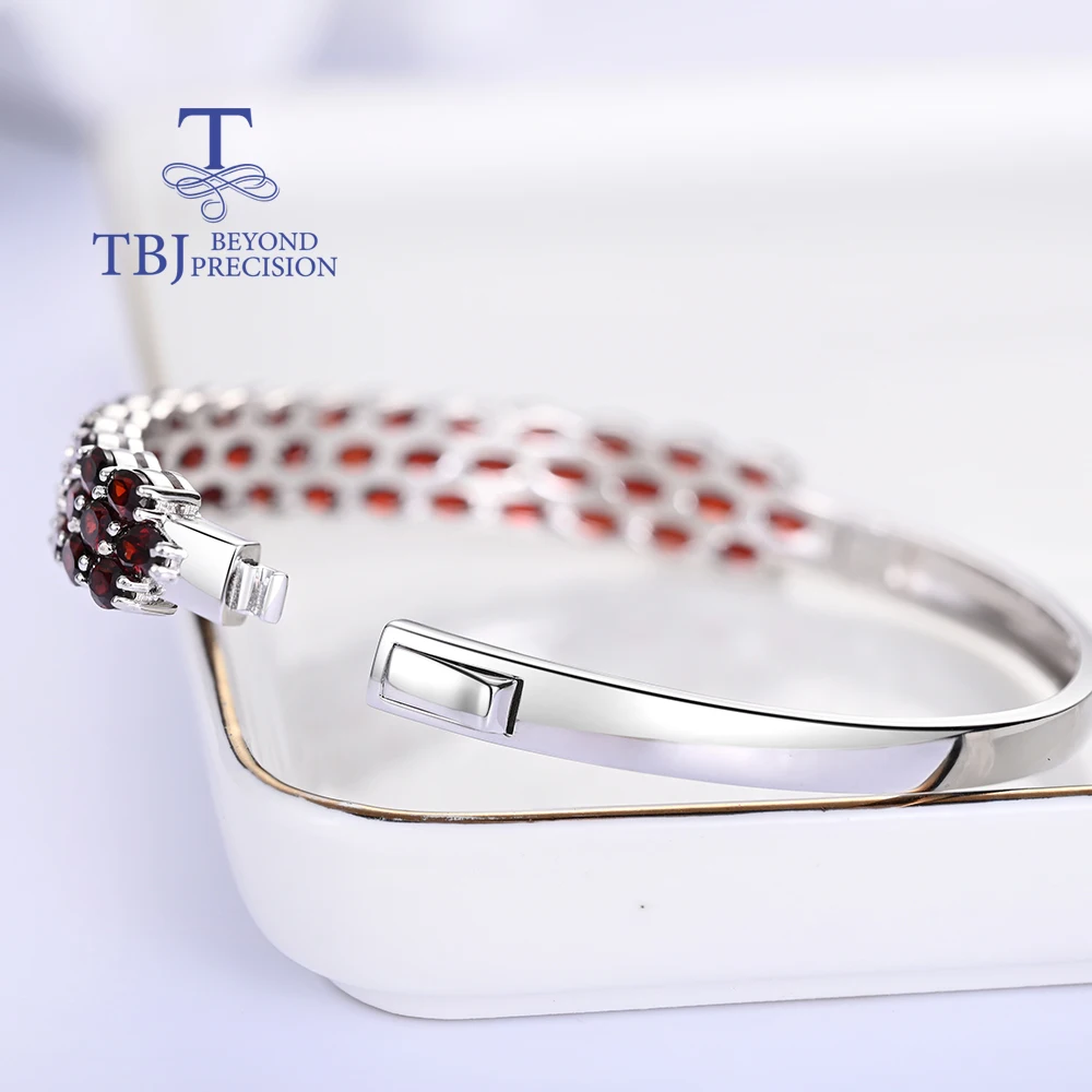 Gorgeous style Natural garnet sterling silver bracelet Light luxury fashion jewelry for women anniversary & birthday gifts