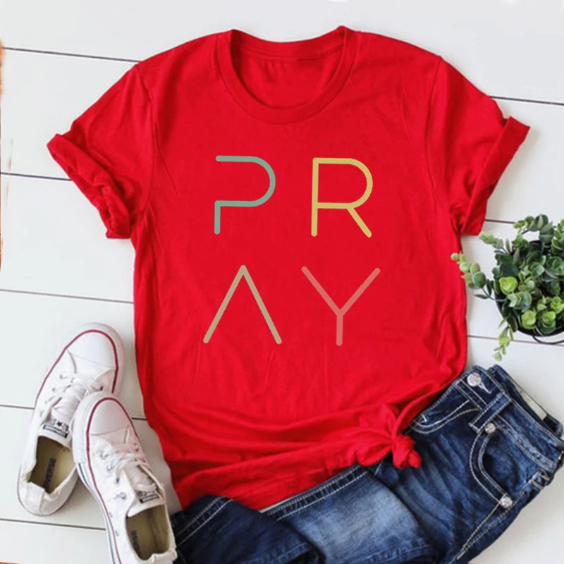 Pray Shirt Christian Shirts Gift for Her Religious Tee Grace God Shirts Church Gift Christmas Gift Faith Tops