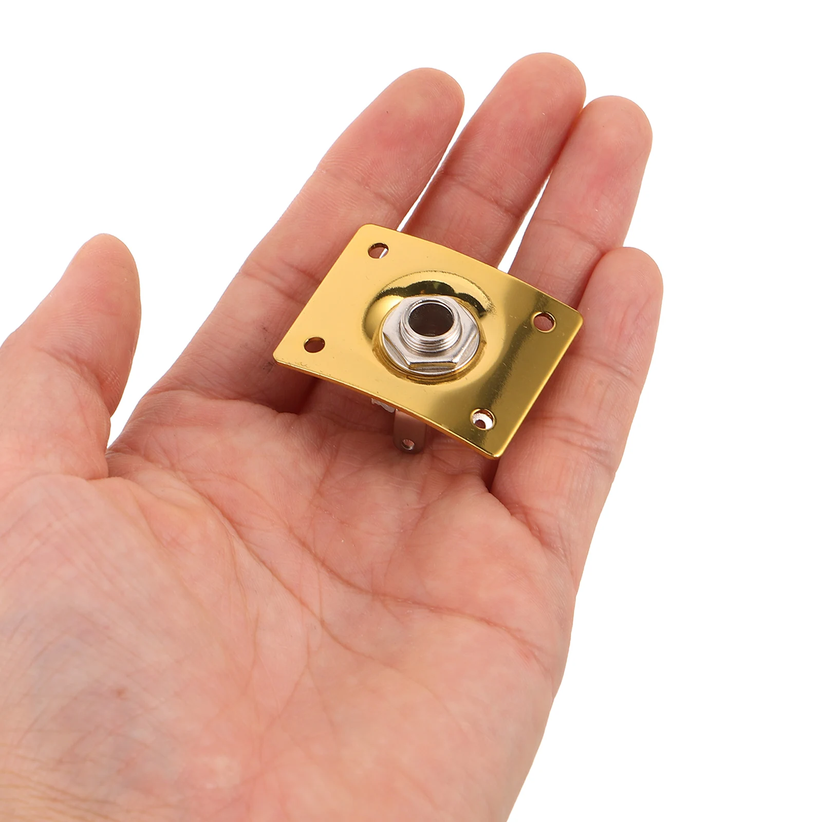 

4Pcs Guitar Output Jack Socket Plate High Precision Plated Finish for Enhanced Sound Clarity Bass Guitar Accessories