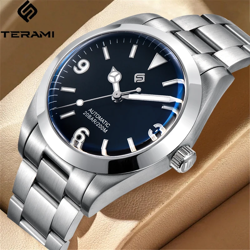 LIGE TERAMI Mechanical Watches for Men Top Brand Classic 316L Stainless Steel Waterproof Luminous Automatic Movement Chronograph