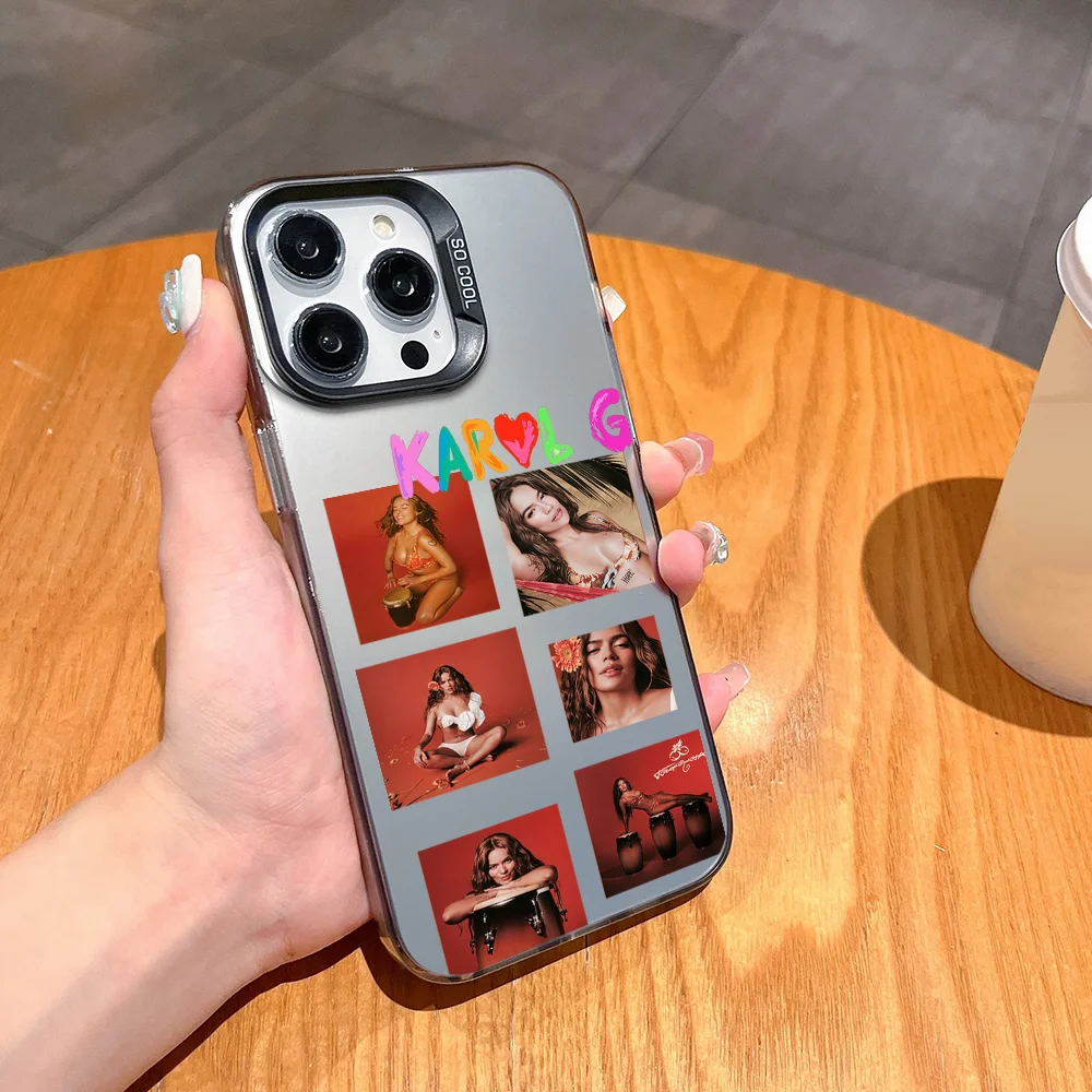 Colombian singer Karol G phone case FUNDA for iPhone 12 11 13 14 15 16 17Max Pro Plus Mini Color Protective Case