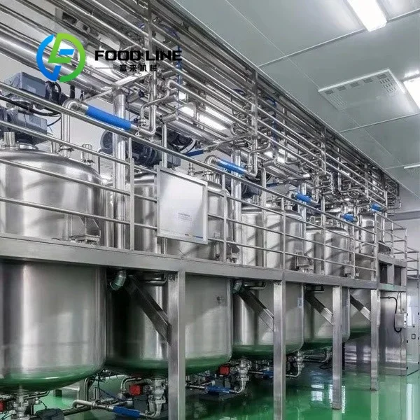 Industrial Liquid Detergent Making Machine Vacuum Homogenizer Emulsifier with Heating Jacket and Motor Pump System Customize
