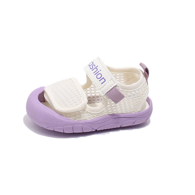 Baby Sandals Summer Infant Shoes Toddler Sandals Soft Breathable Newborn First Walkers Baby Boy Girl Sandals Beige, Blue, Purple